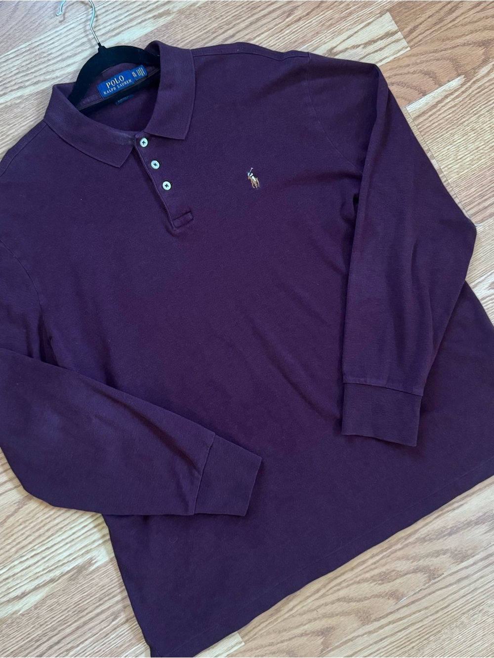 Ralph Lauren Long-Sleeve Polo in Deep Burgundy